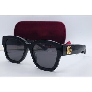 Gucci GG 1550SK 001 Butterfly Black Sunglasses Gray Lenses 54mm